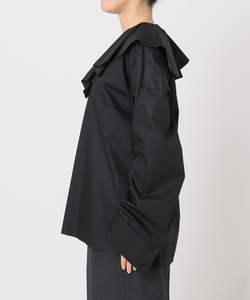CITYSHOP(シティーショップ)の「FRILL NECK ブラウス(シャツ/ブラウス・レディース・ホワイト/ブラック・FREE)」の17枚目の写真