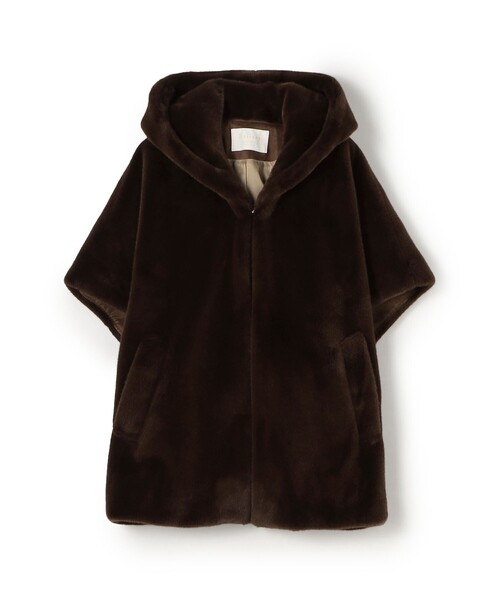 BALLSEY（ボールジィ）の「スムースファー フーディーポンチョ（その他アウター・レディース・ダークブラウン/ダークグレー・36）」の15枚目の写真