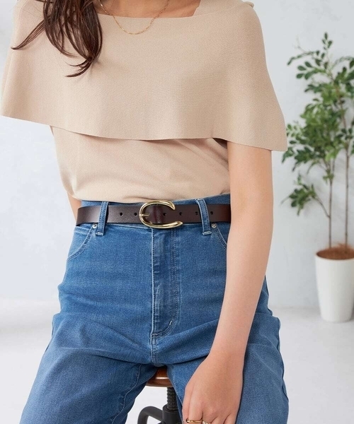 a.v.v（アーヴェヴェ）の「ニュアンスバックルベルト（ベルト・レディース・ブラック/ブラウン・38）」の4枚目の写真