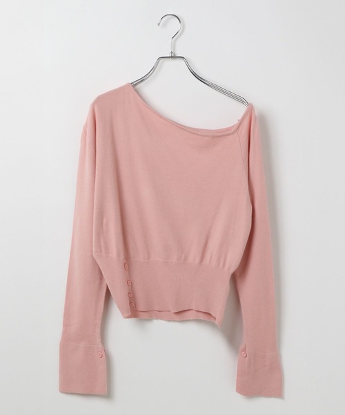 3.3 Field Trip （3.3フィールドトリップ）の「3.3 Field Trip／ワンショルニットプルオーバー（ニット/セーター・レディース・ブラック/ピンク/ホワイト/グレー・FREE）」の18枚目の写真