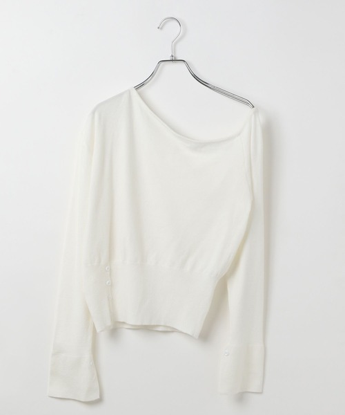 3.3 Field Trip （3.3フィールドトリップ）の「3.3 Field Trip／ワンショルニットプルオーバー（ニット/セーター・レディース・ブラック/ピンク/ホワイト/グレー・FREE）」の19枚目の写真