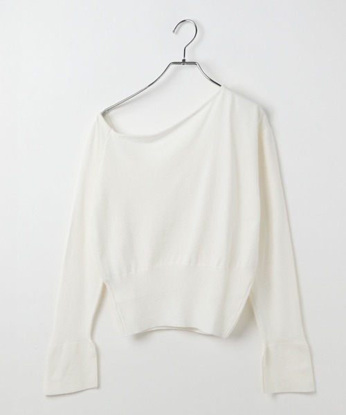 3.3 Field Trip （3.3フィールドトリップ）の「3.3 Field Trip／ワンショルニットプルオーバー（ニット/セーター・レディース・ブラック/ピンク/ホワイト/グレー・FREE）」の20枚目の写真