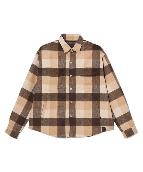 MSML（エムエスエムエル）の「CHECK SNAP BUTTON SHIRT（シャツ/ブラウス・メンズ・パープル/グリーン/ブラウン・M/L/S/XL）」の2枚目の写真