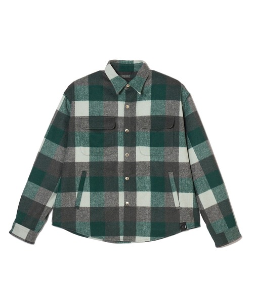 MSML（エムエスエムエル）の「CHECK SNAP BUTTON SHIRT（シャツ/ブラウス・メンズ・パープル/グリーン/ブラウン・M/L/S/XL）」の13枚目の写真