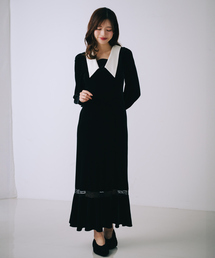 Abahouse Devinette フォーマルドレスワンピ レーススカーフ付 Abahouse Devinette フォーマルドレスワンピ レーススカーフ付