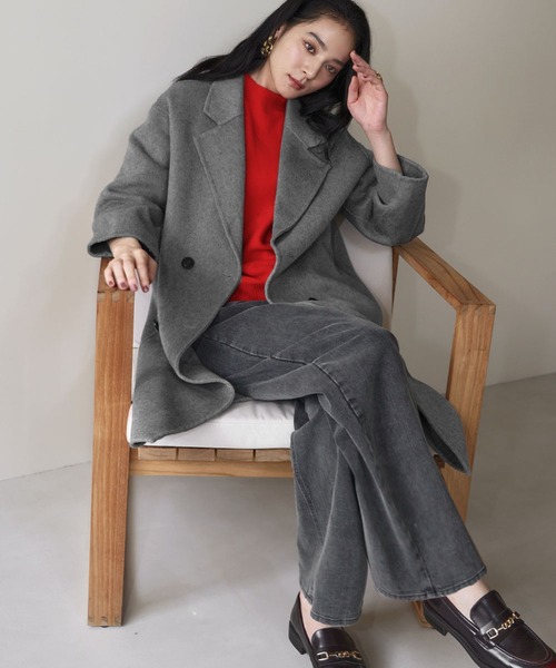 セール】【2025AW】【Premium】上質ウール チェスターコート ロング