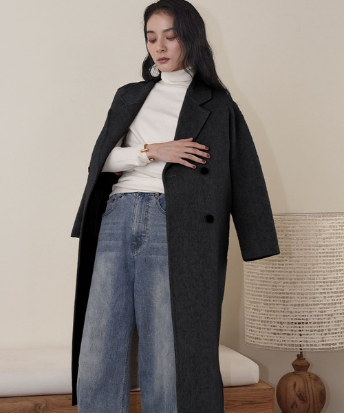 セール】【2025AW】【Premium】上質ウール チェスターコート ロング