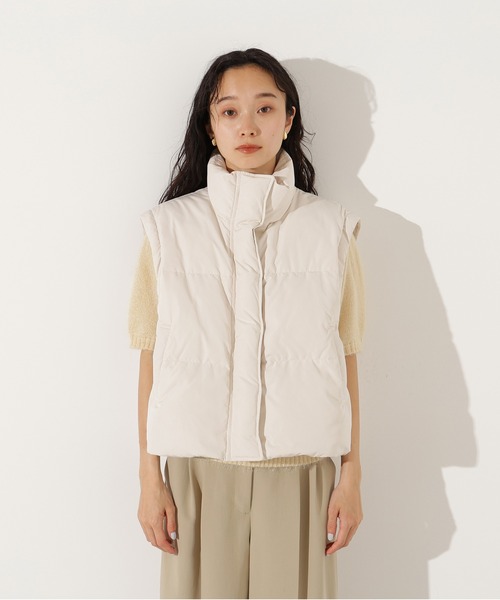 N.(N. Natural Beauty Basic)(エヌエヌナチュラルビューティーベーシック)の「【袖取り外し可能】2WAYショートダウン(ダウンジャケット/コート・レディース・ブラック/オフホワイト・MEDIUM/SMALL)」の20枚目の写真