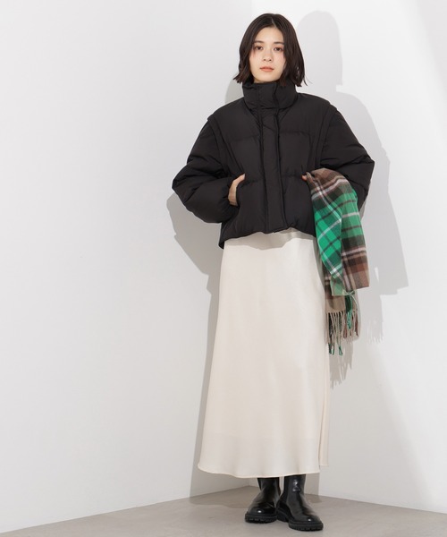 美品 Drawer ダウンジャケット スリーブ取外し可能 2way S 極暖 DRAW CODE DOWN / BLACK / ダウンジャケット | シープ / SHEEP