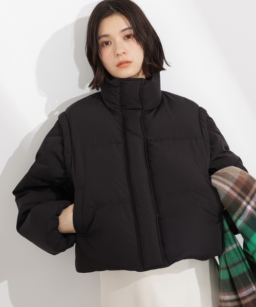 セール】【袖取り外し可能】2WAYショートダウン（ダウンジャケット