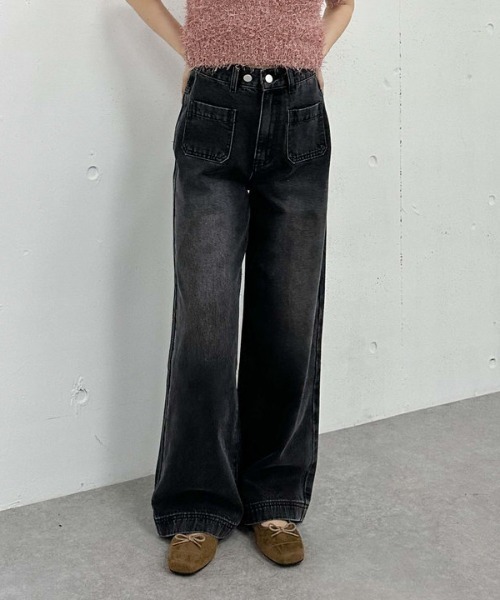 archives（アルシーヴ）の「フロントポケットデニム（デニムパンツ・レディース・ブラウン/ブラック・SMALL/MEDIUM）」の3枚目の写真