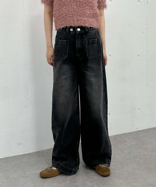 archives（アルシーヴ）の「フロントポケットデニム（デニムパンツ・レディース・ブラウン/ブラック・SMALL/MEDIUM）」の4枚目の写真