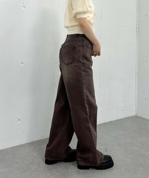 archives（アルシーヴ）の「フロントポケットデニム（デニムパンツ・レディース・ブラウン/ブラック・SMALL/MEDIUM）」の17枚目の写真