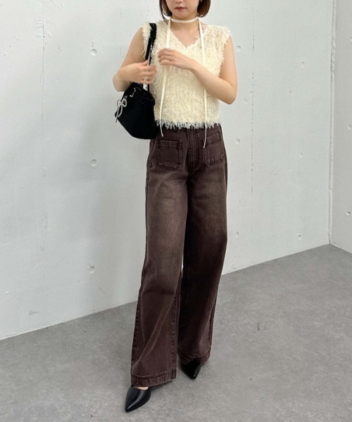 archives（アルシーヴ）の「フロントポケットデニム（デニムパンツ・レディース・ブラウン/ブラック・SMALL/MEDIUM）」の22枚目の写真