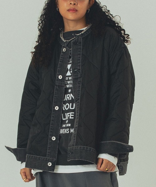 GENE HEAVENS)DENIM x QUILTING JACKET（その他アウター）｜ROSE BUD