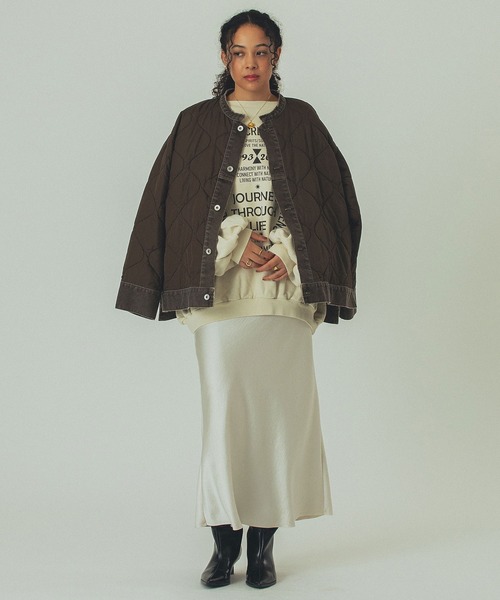 ROSE BUD(ローズバッド)の「(GENE HEAVENS)DENIM x QUILTING JACKET(その他アウター・レディース・ブラウン/ブラック/カーキ・ONE SIZE)」の4枚目の写真
