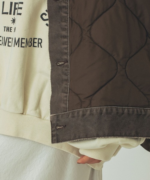 ROSE BUD(ローズバッド)の「(GENE HEAVENS)DENIM x QUILTING JACKET(その他アウター・レディース・ブラウン/ブラック/カーキ・ONE SIZE)」の9枚目の写真
