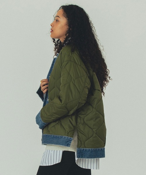 GENE HEAVENS)DENIM x QUILTING JACKET（その他アウター）｜ROSE BUD