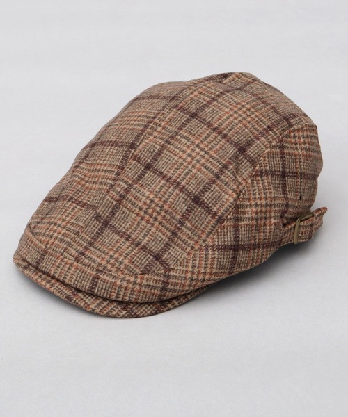 A.M.S.(エーエムエス)の「ウール混 チェックツイード ハンチング(ハンチング/ベレー帽・メンズ・ブラウン/ブラック・FREE)」の16枚目の写真