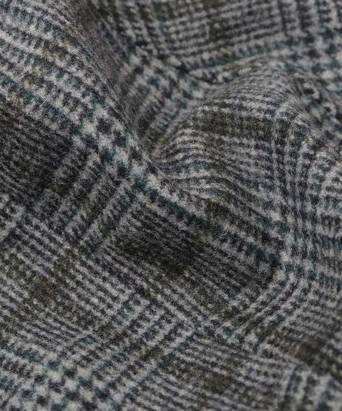 A.M.S.(エーエムエス)の「ウール混 チェックツイード ハンチング(ハンチング/ベレー帽・メンズ・ブラウン/ブラック・FREE)」の3枚目の写真