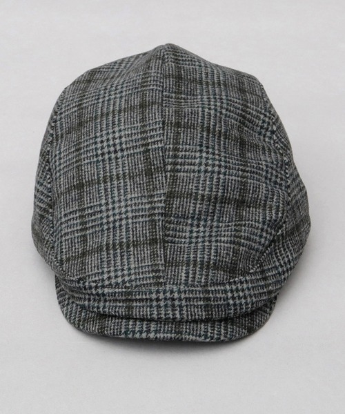 A.M.S.(エーエムエス)の「ウール混 チェックツイード ハンチング(ハンチング/ベレー帽・メンズ・ブラウン/ブラック・FREE)」の10枚目の写真