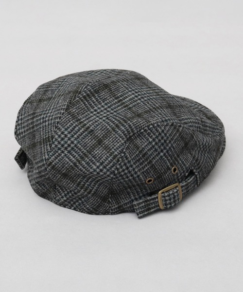 A.M.S.(エーエムエス)の「ウール混 チェックツイード ハンチング(ハンチング/ベレー帽・メンズ・ブラウン/ブラック・FREE)」の12枚目の写真