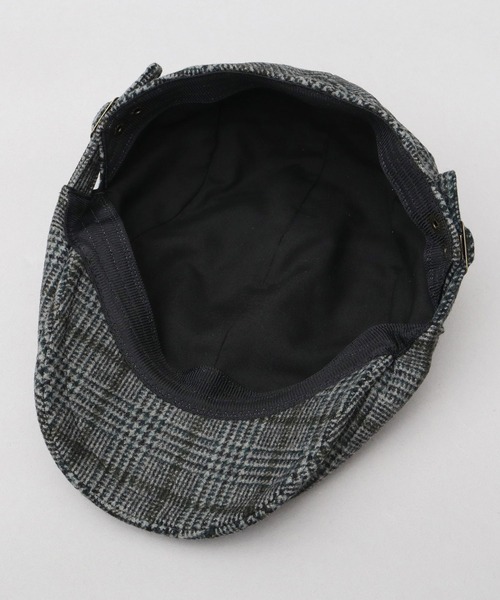 A.M.S.(エーエムエス)の「ウール混 チェックツイード ハンチング(ハンチング/ベレー帽・メンズ・ブラウン/ブラック・FREE)」の14枚目の写真