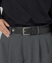 Chick | Original Design Studded Faux Leather Belt / デザインスタッズ フェイクレザー ベルト(ベルト)