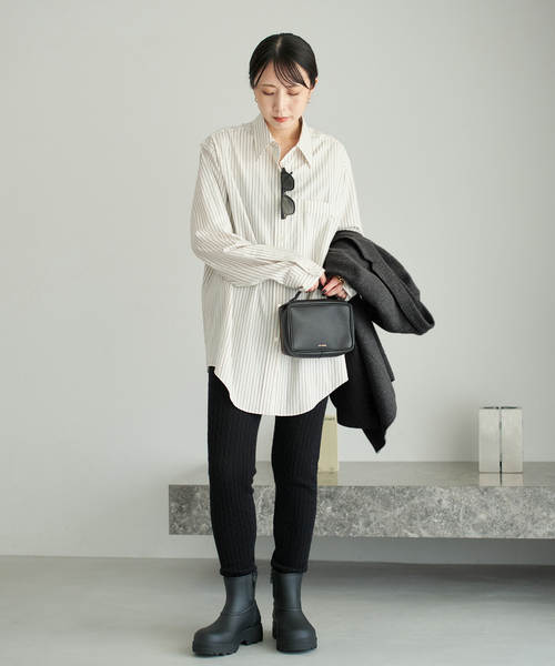 plage（プラージュ）の「nuance stripe シャツ（シャツ/ブラウス・レディース・ホワイト・FREE）」の4枚目の写真