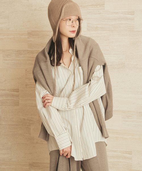 plage（プラージュ）の「nuance stripe シャツ（シャツ/ブラウス・レディース・ホワイト・FREE）」の8枚目の写真