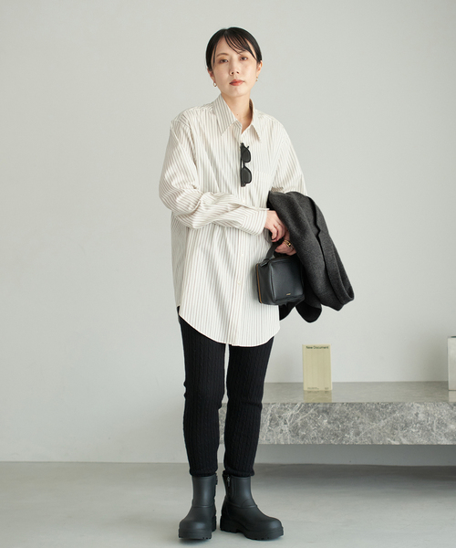 plage（プラージュ）の「nuance stripe シャツ（シャツ/ブラウス・レディース・ホワイト・FREE）」の22枚目の写真