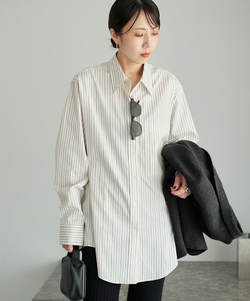 cafnePlage nuance stripe シャツ セール】nuance stripe シャツ（シャツ/ブラウス）｜Plage（プラージュ