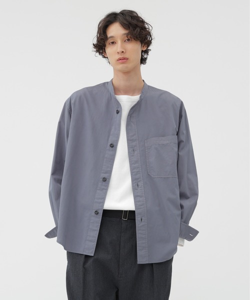 シャツ　ブラウス　MHL. GARMENT DYE COTTON POPLIN GARMENT DYE COTTON SHIRTING（シャツ⁄ブラウス）｜MHL