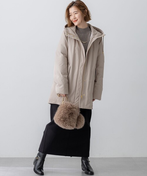 23区 L(ニジュウサンクオオキイサイズ)の「【洗える】コットンエアーダンボール Iライン スカート(スカート・レディース・ベージュ系/ライトグレー系/ブラック系・44/46/48)」の10枚目の写真