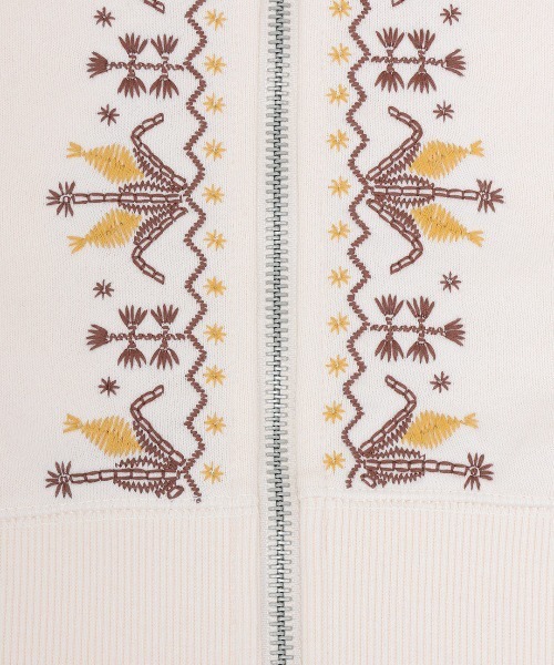 チチカカ(チチカカ)の「ミルパ刺繍ドルマンジップパーカー(パーカー・レディース・レッド/オフホワイト/チャコールグレー・FREE)」の15枚目の写真