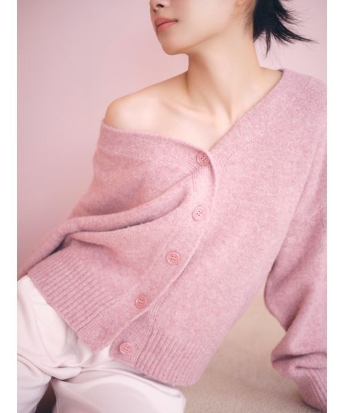 【スナイデルホーム】オープンハートカーディガン ピンク　ルームウェア　ワンピース スナイデルホーム】オープンハートカーディガン ピンク ルーム