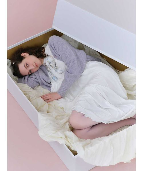 SNIDEL HOME（スナイデルホーム）の「【5th Anniversary】カラーカーディガン（ルームウェア/パジャマ・レディース・アイボリー/ライトブルー/グレー/ピンク/ラベンダー・F）」の11枚目の写真