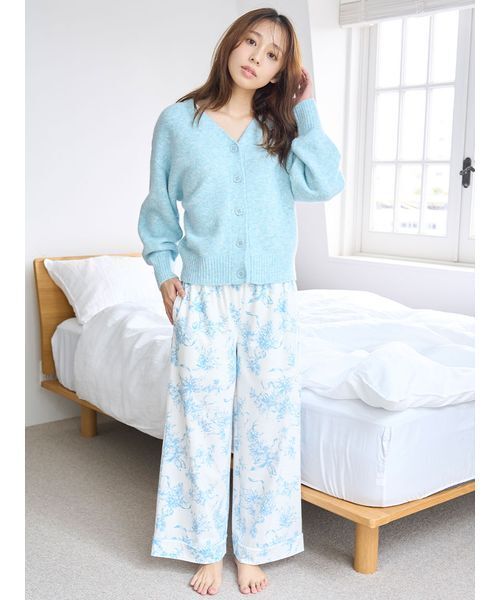 SNIDEL HOME（スナイデルホーム）の「【5th Anniversary】カラーカーディガン（ルームウェア/パジャマ・レディース・アイボリー/ライトブルー/グレー/ピンク/ラベンダー・F）」の14枚目の写真