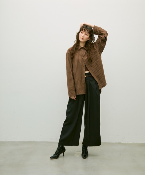 Lutim by u(ルチバイユー)の「Ethical suede over shirt / エシカルスエードオーバーシャツ(シャツ/ブラウス・レディース・ベージュ/ブラウン/ブルー・FREE)」の9枚目の写真