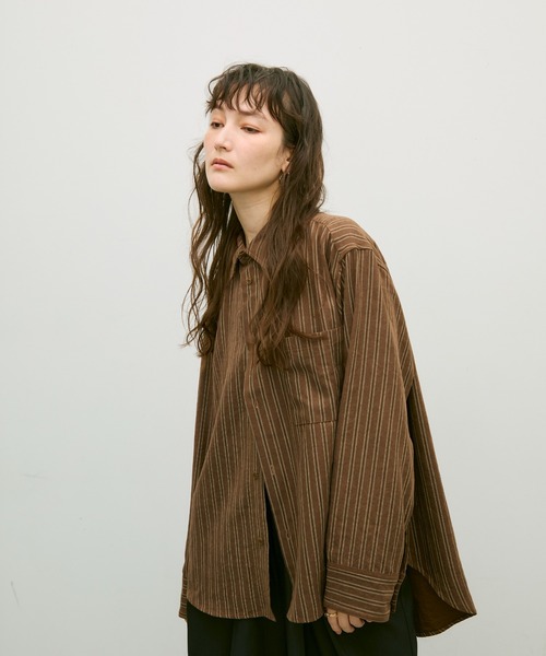 Lutim by u(ルチバイユー)の「Ethical suede over shirt / エシカルスエードオーバーシャツ(シャツ/ブラウス・レディース・ベージュ/ブラウン/ブルー・FREE)」の15枚目の写真