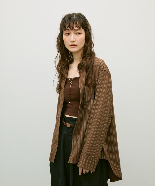 Lutim by u(ルチバイユー)の「Ethical suede over shirt / エシカルスエードオーバーシャツ(シャツ/ブラウス・レディース・ベージュ/ブラウン/ブルー・FREE)」の7枚目の写真