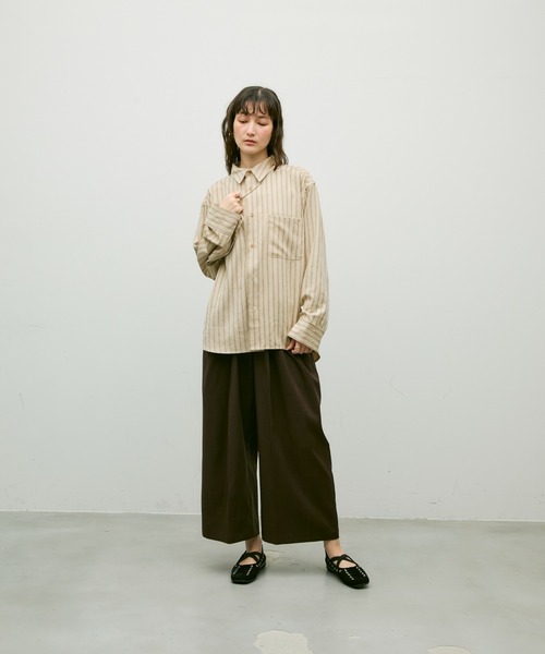 Lutim by u(ルチバイユー)の「Ethical suede over shirt / エシカルスエードオーバーシャツ(シャツ/ブラウス・レディース・ベージュ/ブラウン/ブルー・FREE)」の12枚目の写真