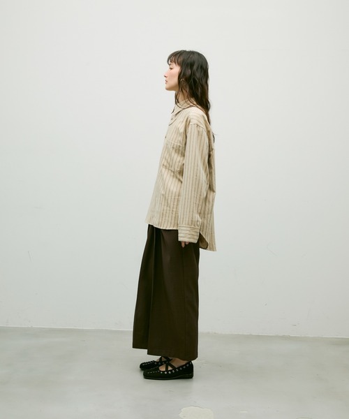 Lutim by u(ルチバイユー)の「Ethical suede over shirt / エシカルスエードオーバーシャツ(シャツ/ブラウス・レディース・ベージュ/ブラウン/ブルー・FREE)」の11枚目の写真