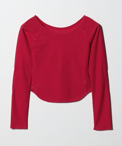 ATTISESSION（アティセッション）の「＜ATTISESSION＞ワッフル ローカットネック トップス（Tシャツ/カットソー・レディース・オリーブ/ブラック/レッド・FREE）」の10枚目の写真