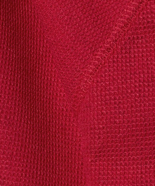 ATTISESSION（アティセッション）の「＜ATTISESSION＞ワッフル ローカットネック トップス（Tシャツ/カットソー・レディース・オリーブ/ブラック/レッド・FREE）」の15枚目の写真