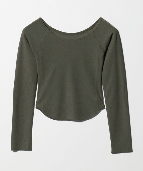 ATTISESSION（アティセッション）の「＜ATTISESSION＞ワッフル ローカットネック トップス（Tシャツ/カットソー・レディース・オリーブ/ブラック/レッド・FREE）」の16枚目の写真