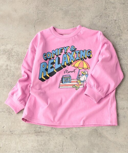 BREEZE(ブリーズ)の「【WEB限定/ジュニア対応】グラフィックバリエーション長袖Tシャツ(Tシャツ/カットソー・キッズ・オレンジ/ミント/ネイビー/ベージュ/チャコール/イエロー/サックスブルー/ピンク/オフホワイト/グレー・140/110/100/130/120/150/90)」の9枚目の写真