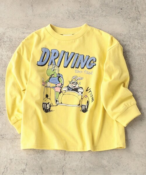 BREEZE(ブリーズ)の「【WEB限定/ジュニア対応】グラフィックバリエーション長袖Tシャツ(Tシャツ/カットソー・キッズ・オレンジ/ミント/ネイビー/ベージュ/チャコール/イエロー/サックスブルー/ピンク/オフホワイト/グレー・140/110/100/130/120/150/90)」の8枚目の写真
