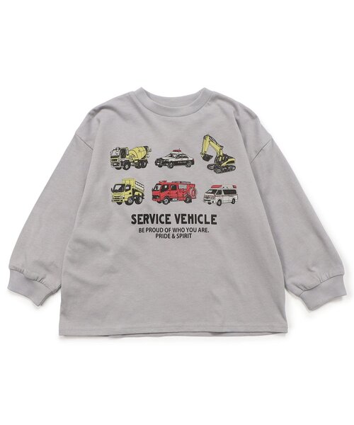 BREEZE(ブリーズ)の「【WEB限定/ジュニア対応】グラフィックバリエーション長袖Tシャツ(Tシャツ/カットソー・キッズ・オレンジ/ミント/ネイビー/ベージュ/チャコール/イエロー/サックスブルー/ピンク/オフホワイト/グレー・140/110/100/130/120/150/90)」の17枚目の写真