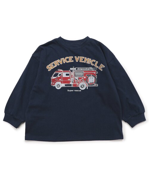 BREEZE(ブリーズ)の「【WEB限定/ジュニア対応】グラフィックバリエーション長袖Tシャツ(Tシャツ/カットソー・キッズ・オレンジ/ミント/ネイビー/ベージュ/チャコール/イエロー/サックスブルー/ピンク/オフホワイト/グレー・140/110/100/130/120/150/90)」の15枚目の写真
